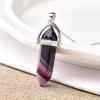 1PC Natural Crystal Amethyst Rose Quartz Crystal Point Pendant Quartz Mineral Jewelry Couple Decoration Holiday DIY Gift Jewelry,Banded Agate view 1