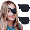 Eye Patches for Adults and Kids, 2 Pcs 3D Eye Patch Black Adjustable Medical Eyepatch for Lazy Eye Amblyopia Strabismus and After Surgery (Left Eye - Black, 1 Count (Pack of 2)) view 1