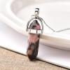 1PC Natural Crystal Amethyst Rose Quartz Crystal Point Pendant Quartz Mineral Jewelry Couple Decoration Holiday DIY Gift Jewelry,Rhodochrosite view 1