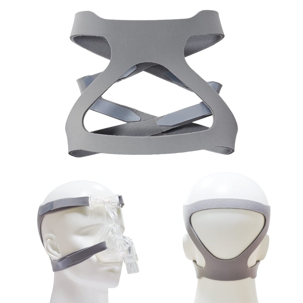 CPAP Mask Headgear Strap, Upgraded More Comfortable Universal CPAP Headgear Flexible Replacement Strap with Stronger Vel-cro for ResMed Mirage Series & Philips Respironics CPAP Mask (Without Mask)