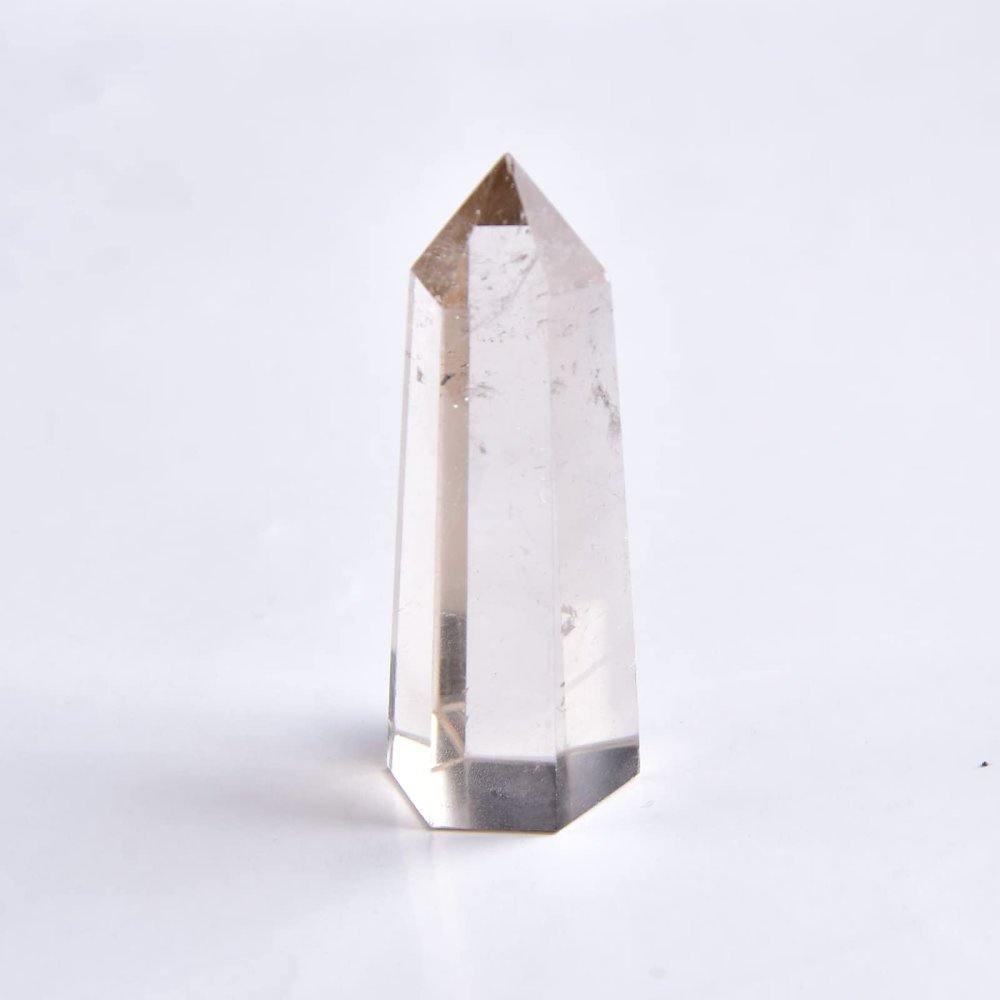 Natural Smoky Quartz Crystal Stone Hexagonal Prisms Stone Tower DIY Gift 1PC,Smoky Quartz,61-70