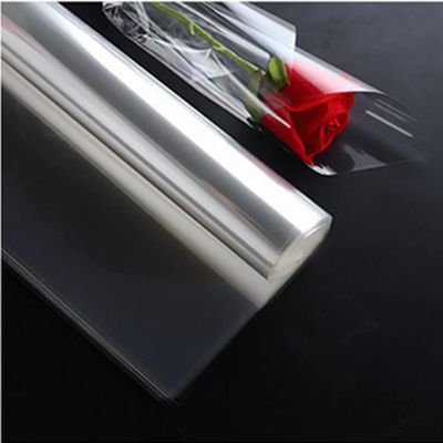 NatureMan 50 sheets Clear Cellophane flower wrapping paper,waterproof Clear Wrap Cellophane,for Flower Gift Baskets Wrap (Transparent)