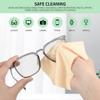 18 Pack Microfiber Cleaning Cloths (7" x 6") Multicolor Glasses Cleaning Cloth for Eyeglasses, Camera Lens, Cell Phones, Laptops, LCD TV Screens and More view 4