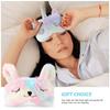 Cute Sleeping Masks 3Pcs Plush Sleeping Eye Cover Soft Funny Eye for Kids Girls and Travel Office Home view 3