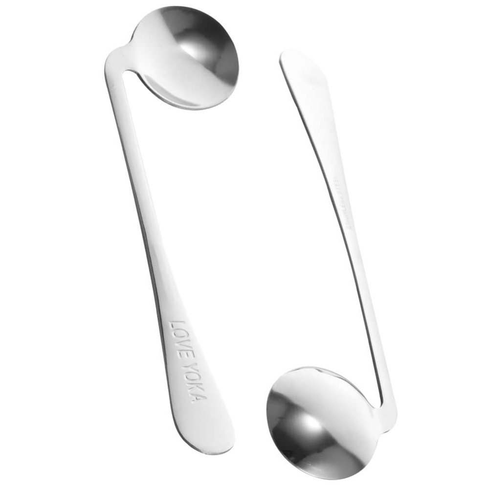 2pcs Adaptive Utensils Curved Spoon Set Right Handed Angled Spoons Cutlery Utensil Stainless Steel Eating Silverware for, Elderly Use