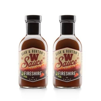 Bear and Burtons W Sauce Fireshire | Spicy Worcestershire Sauce for Bold Flavors | Perfect Steak Marinade and Dressing Add-in | 12 Oz - Pack of 2