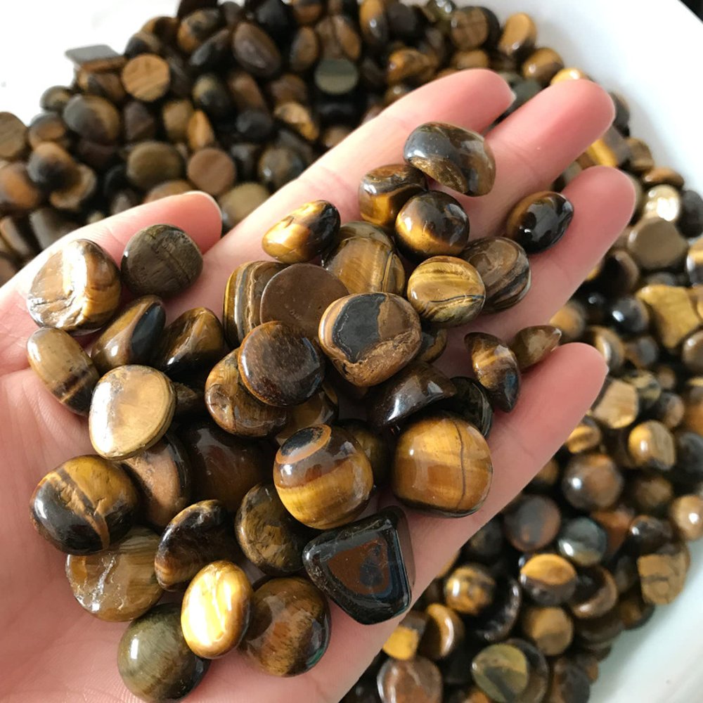 100g 3 Size Natural Yellow Tiger Eye Stone Crystal Polished Gravel Specimen Quartz Crystals Natural Stones,100g 12-15mm