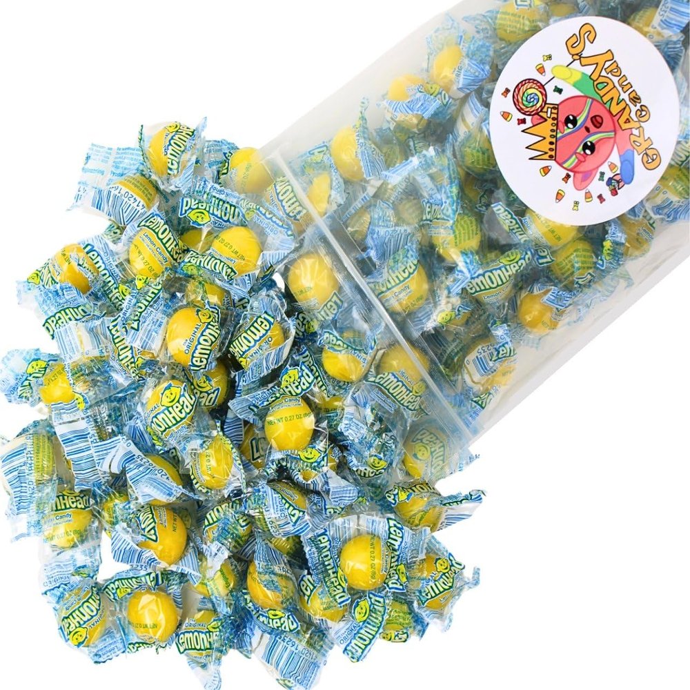LemonHeads Sour Candy- Individually Wrapped- Delightfully Tart, Brightly Sweet- Perfect for Movie Nights, Parties, Celebrations, and More! (5 Pound)