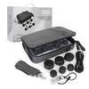 BlissFlow Hot Stones Massage Set with Warmer Kit  12 Basalt Massage Stones  Digital Electric Stone Warmer & Portable Heater  Hot Stones for Massage in Travel Carrying Bag view 1