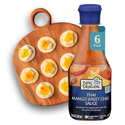 Blue Dragon Thai Mango Sweet Chili Sauce, 10.5 Oz (Pack of 6), Dipping Sauce, Marinade, Squeezy Bottle, Vegan
