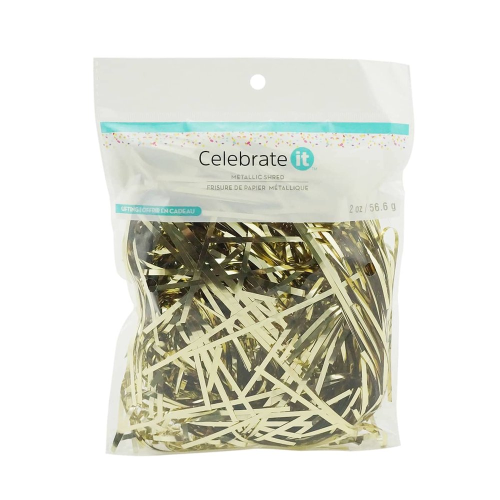 Celebrate It Metallic Shred, 12 Pack