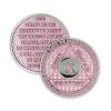 10 Year Sobriety Coin | Legacy AA Chip | Thick Triplate Recovery Anniversary Token (Pink) view 1