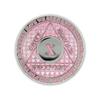 10 Year Sobriety Coin | Legacy AA Chip | Thick Triplate Recovery Anniversary Token (Pink) view 2