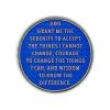 10 Year Sobriety Coin | Legacy AA Chip | Thick Triplate Recovery Anniversary Token (Blue) view 3