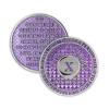 10 Year Sobriety Coin | Legacy AA Chip | Thick Triplate Recovery Anniversary Token (Lavender) view 1