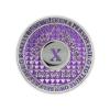 10 Year Sobriety Coin | Legacy AA Chip | Thick Triplate Recovery Anniversary Token (Lavender) view 2