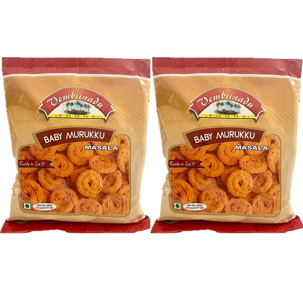 Spicy Masala Rice Murukku Chakli Chakri Kerala Indian Tea Coffee Snacks Sweets Crisps 700gms - Pack of 2 Spicerange.com