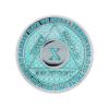 10 Year Sobriety Coin | Legacy AA Chip | Thick Triplate Recovery Anniversary Token (Aqua) view 2
