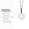 1928 Jewelry Montana Blue Pave Crystal Magnifying Glass Necklace for Women Pendant Enhancer, 30 Inch - Magnification Power: 2-3X, Multifunctional Magnifier Perfect for Reading Books, Made in USA view 3