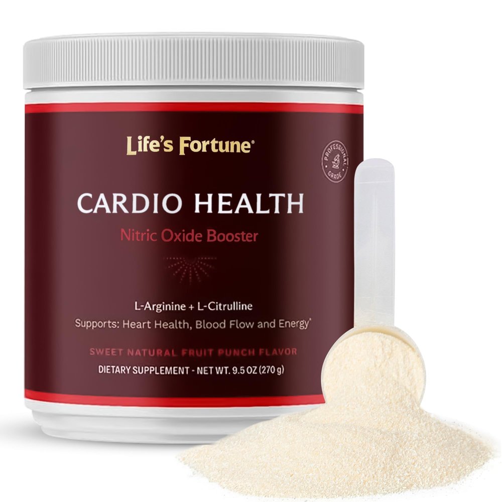 Life's Fortune 5000mg L- Arginine Supplement Powder & 1000mg L-Citrulline, High Potency Nitric Oxide Health Booster, Endurance, Workout Performance, Natural Fruit Punch Flavor (20 Servings)