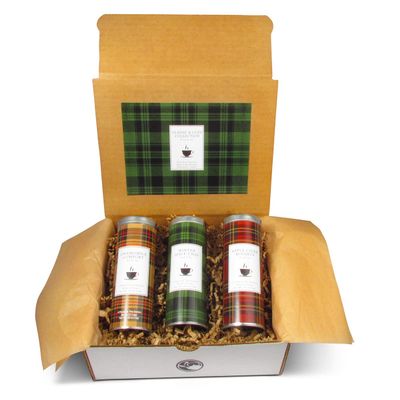 Classic & Cozy Holiday Tea Gift Set by La Tea Dah, Gourmet Herbal Tea Variety Pack with 3 Premium Teas, Apple Cider Tea, Herbal Chamomile Tea, & Rooibos Decaf Chai Tea (18 Sachets)