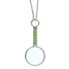 1928 Jewelry Pave Peridot Green Crystal Magnifying Glass Necklace for Women Pendant, 30"- Magnification Power: 2-3X, Multifunctional Magnifier Perfect for Reading Menus, Labels, Books, Made in USA view 1