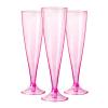 Homy Feel Pink Glitter Plastic Pink Wine Glasses 30 Pack,5 OZ Champagne Flutes Disposable for Party,Plastic Champagne Flutes,Mimosa Bar Glasse Supplies view 1