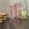 Homy Feel Pink Glitter Plastic Pink Wine Glasses 30 Pack,5 OZ Champagne Flutes Disposable for Party,Plastic Champagne Flutes,Mimosa Bar Glasse Supplies view 3