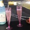 Homy Feel Pink Glitter Plastic Pink Wine Glasses 30 Pack,5 OZ Champagne Flutes Disposable for Party,Plastic Champagne Flutes,Mimosa Bar Glasse Supplies view 4