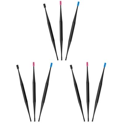 Healifty 9-Piece Silicone Ear Wax Removal Tool Set with Spiral and Double-Ended Ear Picks Safe Flexible Scoop for Comfortable Earwax Cleaning and Massage