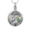 BIAIHQIE Urn Necklaces for Ashes Abalone Shell Cremation Jewelry for Ashes Tree of Life/Butterfly Cremation Keepsake,1 view 1