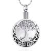 BIAIHQIE Urn Necklaces for Ashes Abalone Shell Cremation Jewelry for Ashes Tree of Life/Butterfly Cremation Keepsake,2 view 1