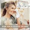 100 Packs Wedding Tissues Happy Tears Tissue Packs for Wedding Guests Favors Facial Travel Size with 100 Thank You Cards and Organza Bags Welcome Bag Stuffers view 4