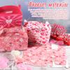 Jeyiour 48 Pcs Bulk Valentine's Day Treat Boxes Heart Paper Cookie Box for Valentine Party Classroom Exchange Candy Bakery Cupcake Gift, 6.3 x 3.14 x 3.14 Inches view 3