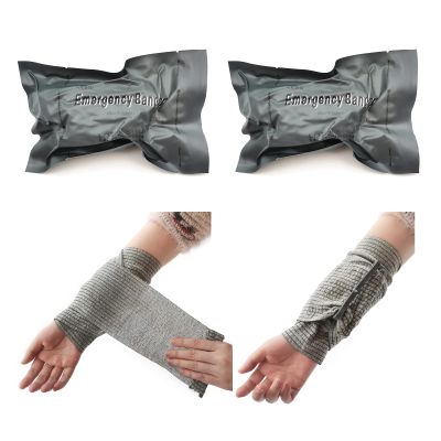 2 Pack Israeli Emergency Bandage, Vacuum Sealed Medical Compression Bandage,Trauma Wound Dressing, Self-Adhesive Combat Tactical First Aid Kit 4 inches (2pcs 4 inches)