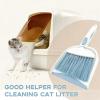 Broom Dustpan Brush Small Dust pan: Small Broom and Dustpan Set Mini Dust pan and Brush Set for Desk, Home, Camping Tent. (Light Blue) view 4
