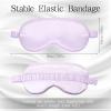 48 Pieces Silk Sleep Mask Eye Coverings for Sleeping Smooth Soft Eye Covers Mask with Elastic Strap for Sleeping Blocking Lights Travel Relax (48 Pieces) view 2