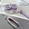 Soft Contact Lens Removal Kit with Contact Lens Inserter and Remover, Eye Lens Container with Tweezer Case, Portable Contact Lens Case for New Contact Lens Users and Girls with Long Nails for Everyday Use (Purple) view 2