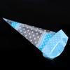 Cone Shaped Cellophane Treat Bags, Cellophane Cone Bags, 50 Packs Festival Clear Shaped Treat Popcorn Bags Candy Bags with Twist Tie (Blue, 4 Silk * 17cm X 30cm/ 6.69in x 11.81in) view 3