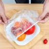 100 PCS Elastic Fresh Keeping Bags, Reusable Plastic Wrap Bowl Covers Kitchen Leftover Seal Caps Transparent Food Storage Cover for Bowl Plate Box Tray view 4