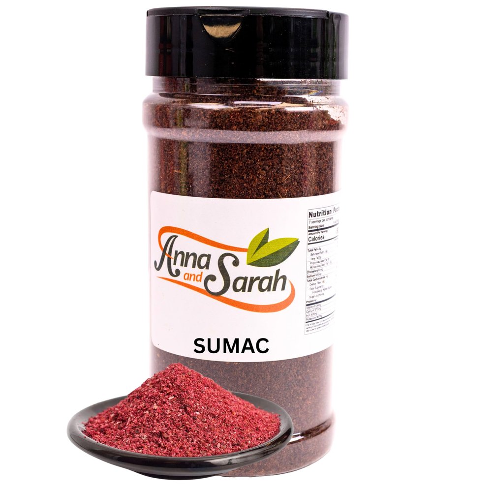 Anna and Sarah Sumac Spice Powder - Sumac Seasoning - Easy To Use Spice Cap- Vegan- Middle Eastern and Mediterranean Spices in Jar 7 Oz (200 gr)