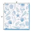 Gift Boutique 100 Nautical Seaside Cocktail Beverage Napkins Disposable Paper Seashell Sea Shore Ocean Beach Dessert Napkin for Summer Tropical Wedding Bridal & Birthday Coastal Dinner Party Supplies view 2