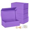 RYDDOY 5 Pack Purple Gift Box, 12x6x4'' Gift box for Presents with Lids Magnetic Closure Rectangle Collapsible for Bridesmaid Proposal Box, Wedding, Christmas, Halloween, Birthday Gift Packging view 1