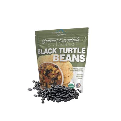 Mountain High Organics, Certified USDA Organic Dry Black Beans, Non-GMO, Vegan, Whole Dried Black Beans, Plant Based Protein and Fiber,1 lb (Pack of 1)