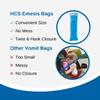 HCS Emesis Bags Disposable - Premium, Hospital Grade, Adults & Kids - Vomit Bags Disposable for Car, Travel, Home Use - Throw Up, Barf, Puke - 24, Strong (40 fl oz) view 4