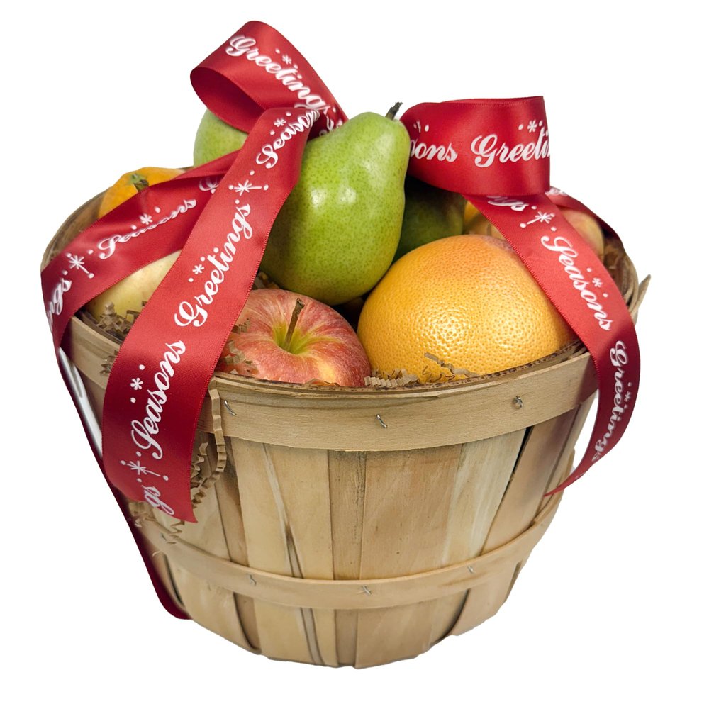 Capital City Fruit Seasons Greetings Fresh Fruit Favorites Gift Box | Holiday Gift Box | Sweet and Fresh Fruits | Healthy Snack | 11 Piece Mixed Fruits