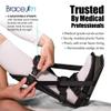 Brace On Adjustable Night Splint - Plantar Fasciitis, Achilles Tendon, Heel Spur, and Foot Pain Relief Stretching Boot for Men and Women, Medium, Black view 3