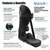 Brace On Adjustable Night Splint - Plantar Fasciitis, Achilles Tendon, Heel Spur, and Foot Pain Relief Stretching Boot for Men and Women, Medium, Black view 4