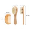 Healifty 4pcs Wooden Bathing Brush and Hair Comb Set Gentle for Comfortable Use for Care for Newborn view 3