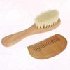 Healifty 4pcs Wooden Bathing Brush and Hair Comb Set Gentle for Comfortable Use for Care for Newborn view 4
